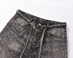 NOIR RHINESTONE DENIM