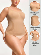 Women's Firm Control Tank Camisole - Bust Support & Tummy Waist Contour