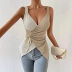 Women's V-neck Sleeveless Top