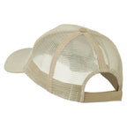 Captain Embroidered Big Size Garment Washed Mesh Cap