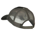 Captain Embroidered Big Size Garment Washed Mesh Cap