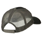 Captain Embroidered Big Size Garment Washed Mesh Cap