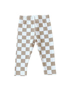 Checkered Leggings | Latte
