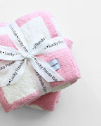 Checkered Plush Blanket | Pink