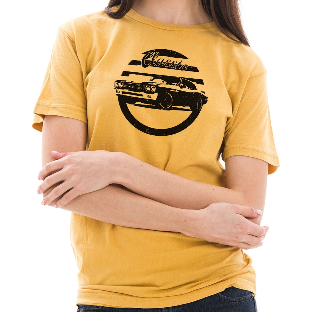Classic Muscle Car Designed Unisex Cotton Vintage Short Sleeve T-Shirt