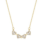 Four-Leaf Clover Hearts Necklace
