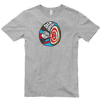 Calm and Focused Archery Graphic Design Short Sleeve Cotton Jersey T-Shirt