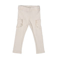 COLEEN | Girls Ivory Ribbed Jersey Leggings