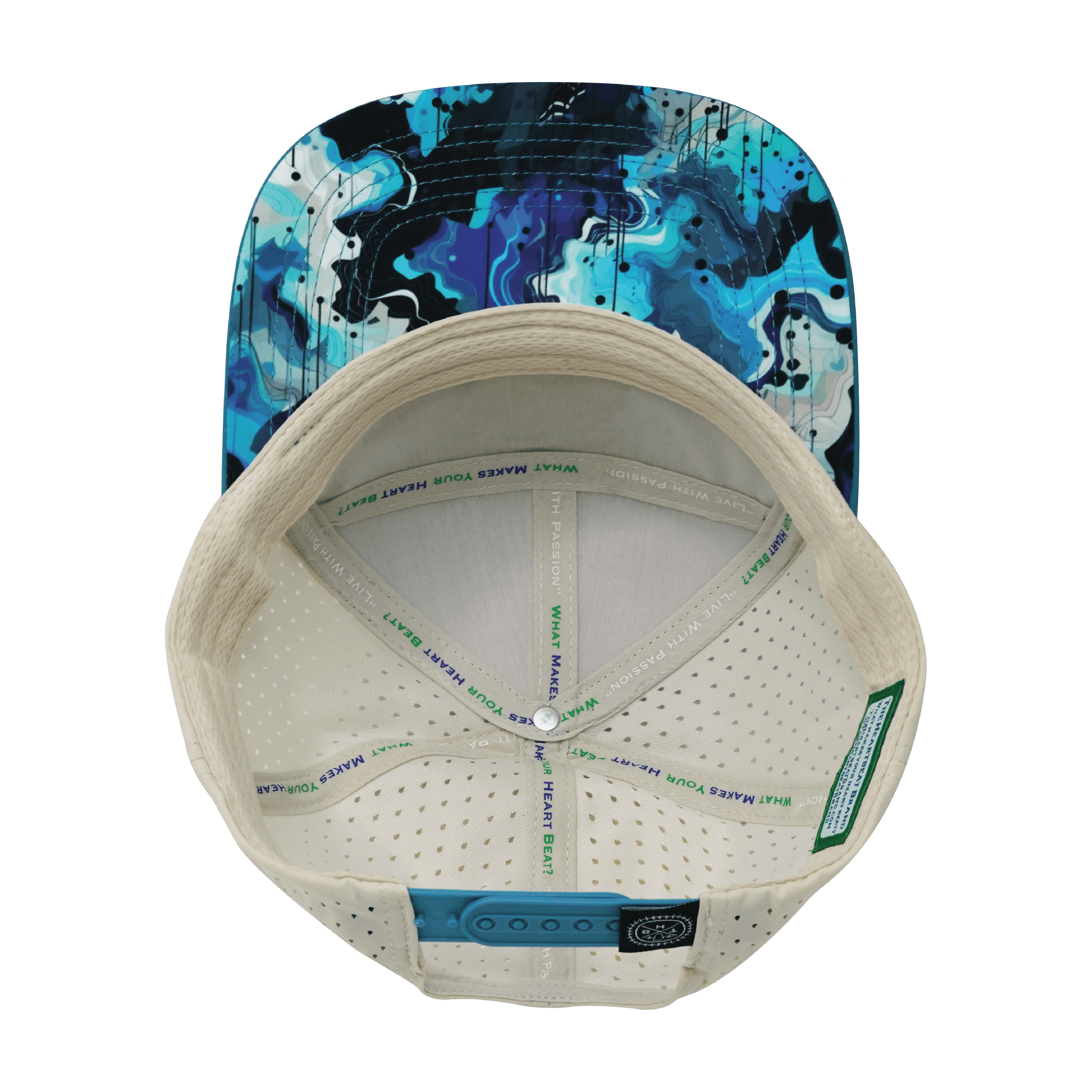 **ADULT** Color Vibes Hat - Flat Bill - Blue Dream - Slate Blue / Cream - Laser Mesh
