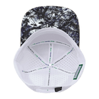 **ADULT** Color Vibes Hat - Flat Bill - Evening Leaves - Light Tan / Navy / White - Laser Mesh