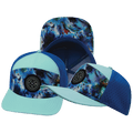 **ADULT** Color Vibes Hat - Flat Bill - Nebula - Mint / Blue - Laser Mesh