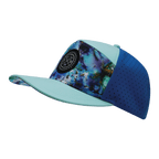 **ADULT** Color Vibes Hat - Flat Bill - Nebula - Mint / Blue - Laser Mesh