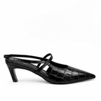 Connie Embossed Crocodile Heels