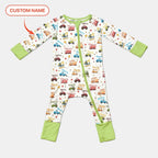 Construction Vehicles Custom Name Bamboo Convertible Zippy