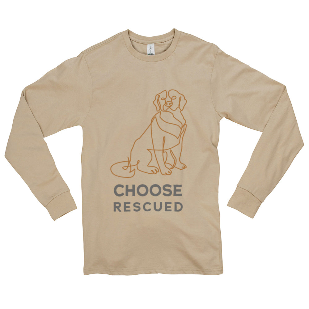Choose Rescued Ring Spun Cotton Premium Long Sleeve Graphic Shirt