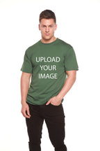 Custom Printed Men's Bamboo Viscose/Organic Cotton Short Sleeve T-Shirt