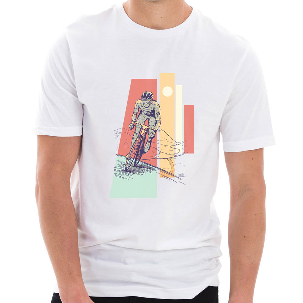 4 Layered Cyclist Graphic Design Deluxe Jersey T-Shirt