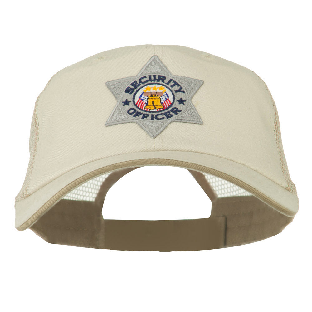 USA Security Officer Patched Big Size Washed Mesh Cap