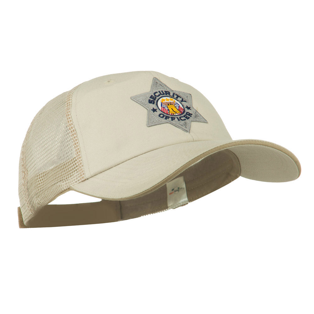 USA Security Officer Patched Big Size Washed Mesh Cap