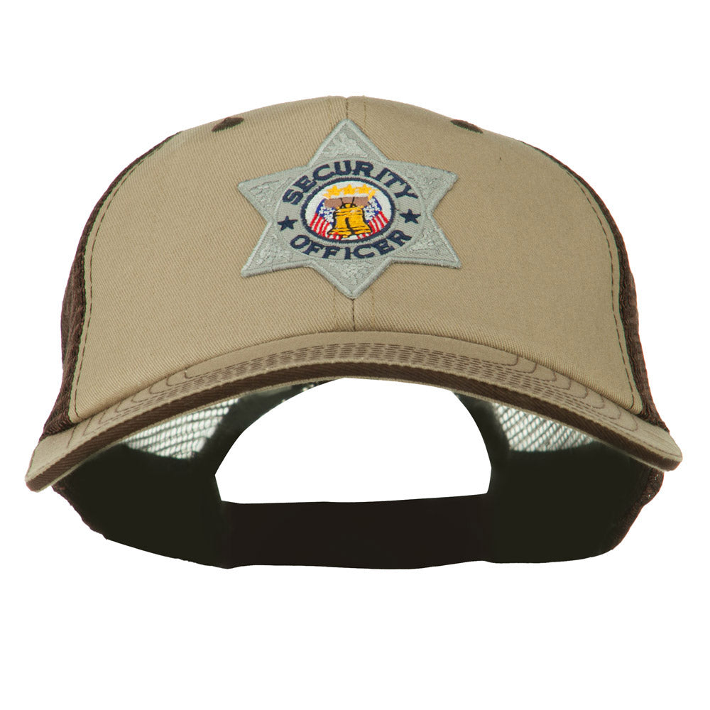 USA Security Officer Patched Big Size Washed Mesh Cap