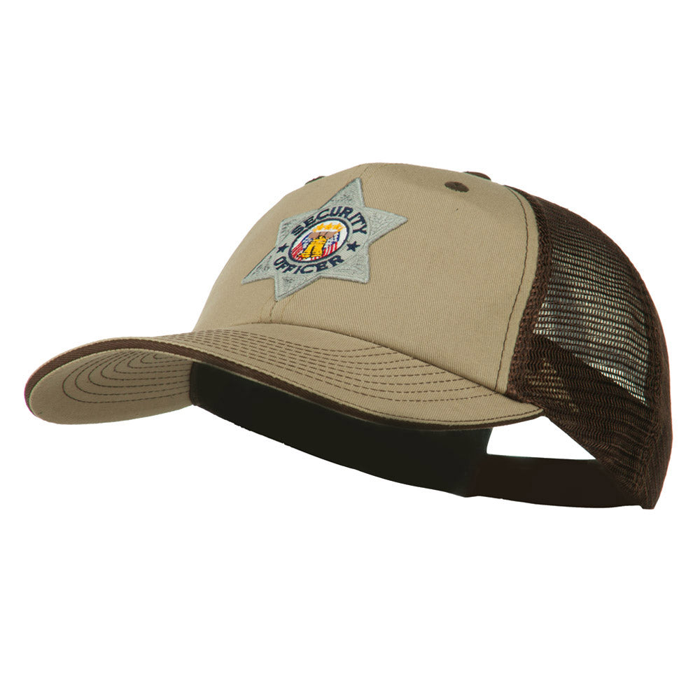 USA Security Officer Patched Big Size Washed Mesh Cap