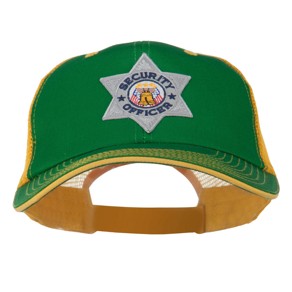 USA Security Officer Patched Big Size Washed Mesh Cap