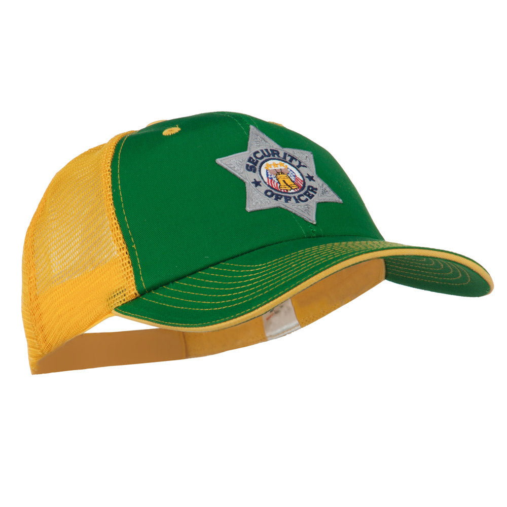 USA Security Officer Patched Big Size Washed Mesh Cap