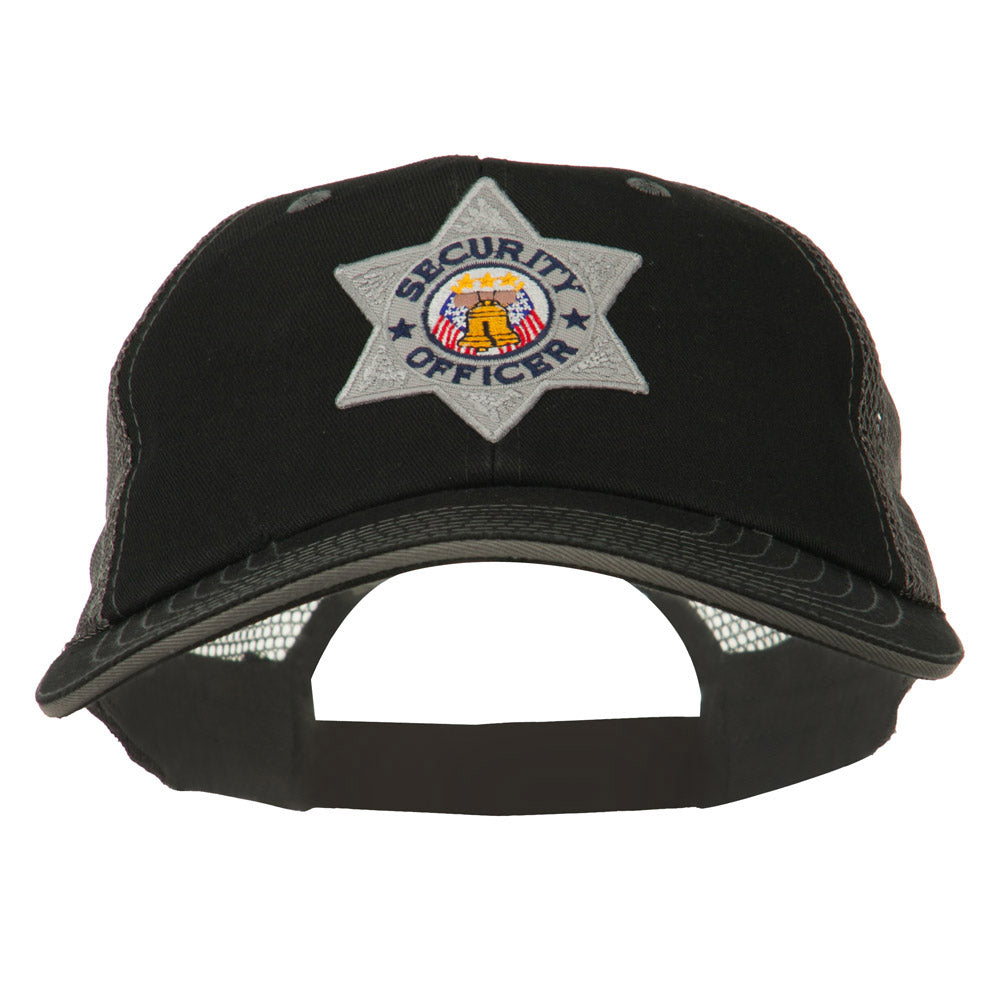 USA Security Officer Patched Big Size Washed Mesh Cap