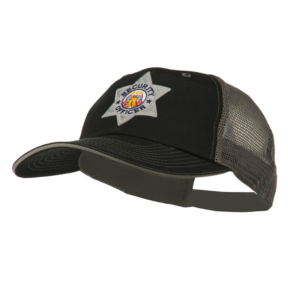 USA Security Officer Patched Big Size Washed Mesh Cap