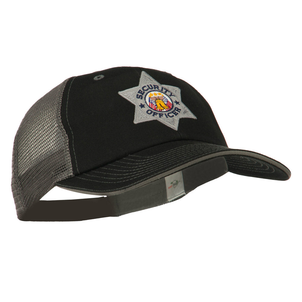 USA Security Officer Patched Big Size Washed Mesh Cap