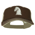 Chess Knight Embroidered Big Size Washed Mesh Cap