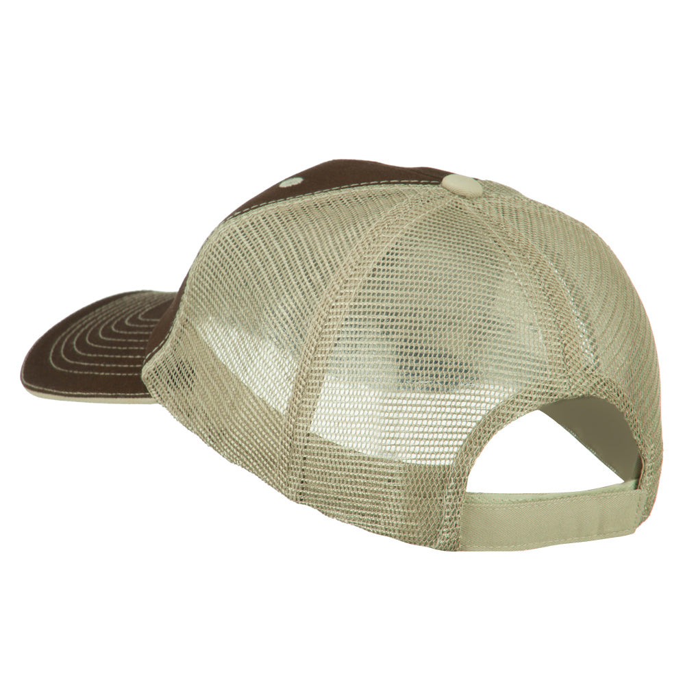 Chess Knight Embroidered Big Size Washed Mesh Cap