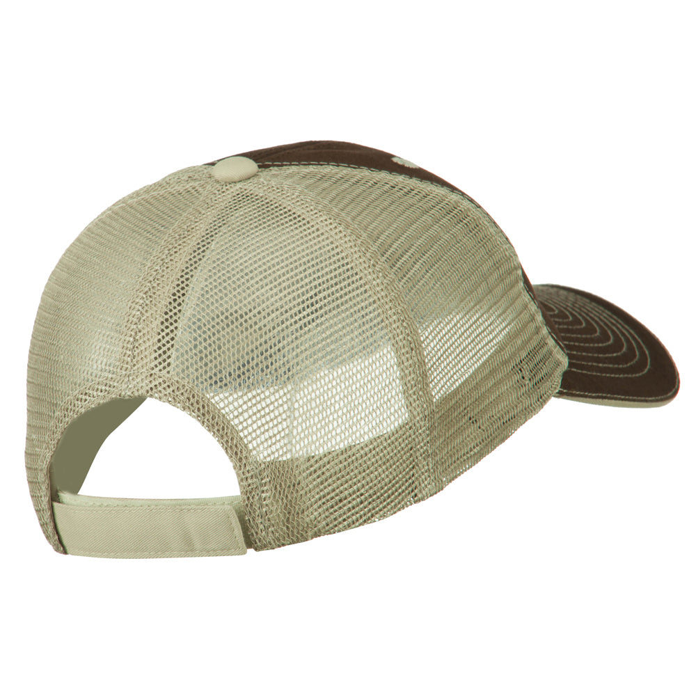 Chess Knight Embroidered Big Size Washed Mesh Cap
