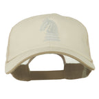 Chess Knight Embroidered Big Size Washed Mesh Cap