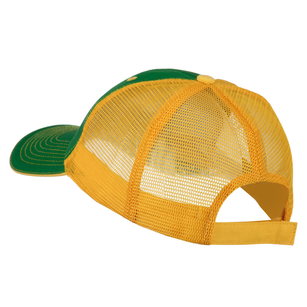 Chess Knight Embroidered Big Size Washed Mesh Cap