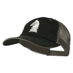 Chess Knight Embroidered Big Size Washed Mesh Cap