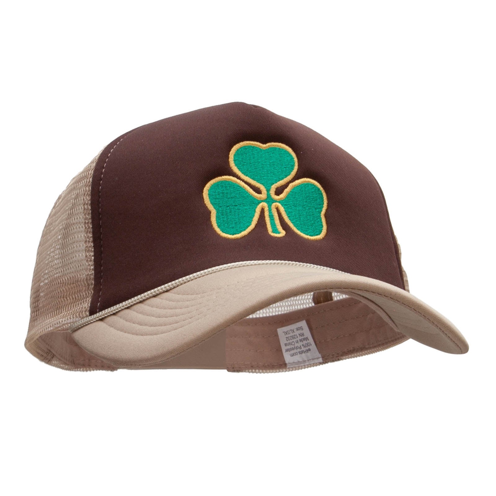 Clover St. Patrick's Day Embroidered Big Size Trucker Cap