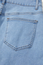 Beau Blue Western Embroidered Denim Mini Skirt