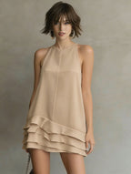 Women's Sleeveless A-Line Midi Dress Loose Fit
