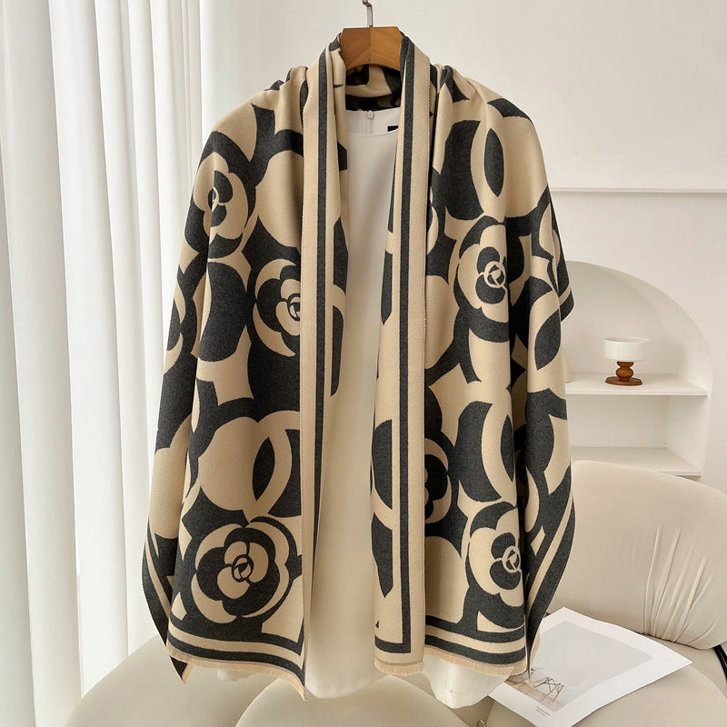 Retro High Sense Artificial Cashmere Scarf