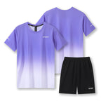 Workout Short Sleeve T-shirt Quick-drying Clothes Running Loose Casual Gradient Sports Suit