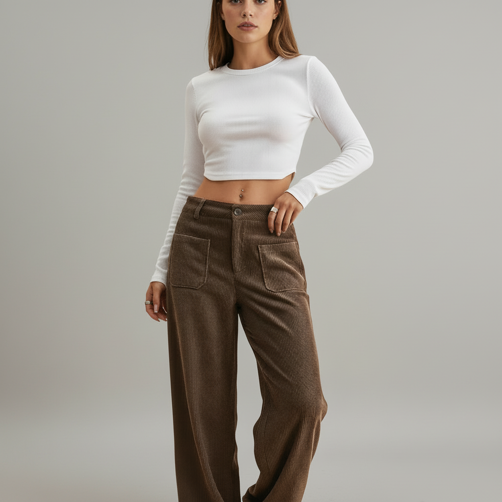 Casual Wide Leg Trousers