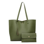 Pure Color Large Capacity Mother-and-Child Tote Bag