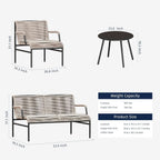 Modern Four Piece Patio Furniture Set for Outdoor Spaces