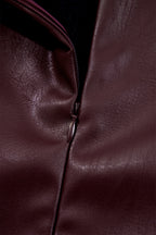 Wild Ginger Vegan Leather Sleeveless Mini Dress