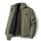 Men's Thickened Corduroy Winter Coat - Large Size