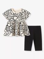 Children's Printed Top and Leggings Set