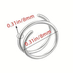 Stainless Steel Double Helix Nose Ring – 14K Gold Plated Hot Style Piercing Jewelry for Women