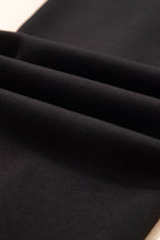 Black Exposed Seam Detail Skinny Drawstring Jogger Pants