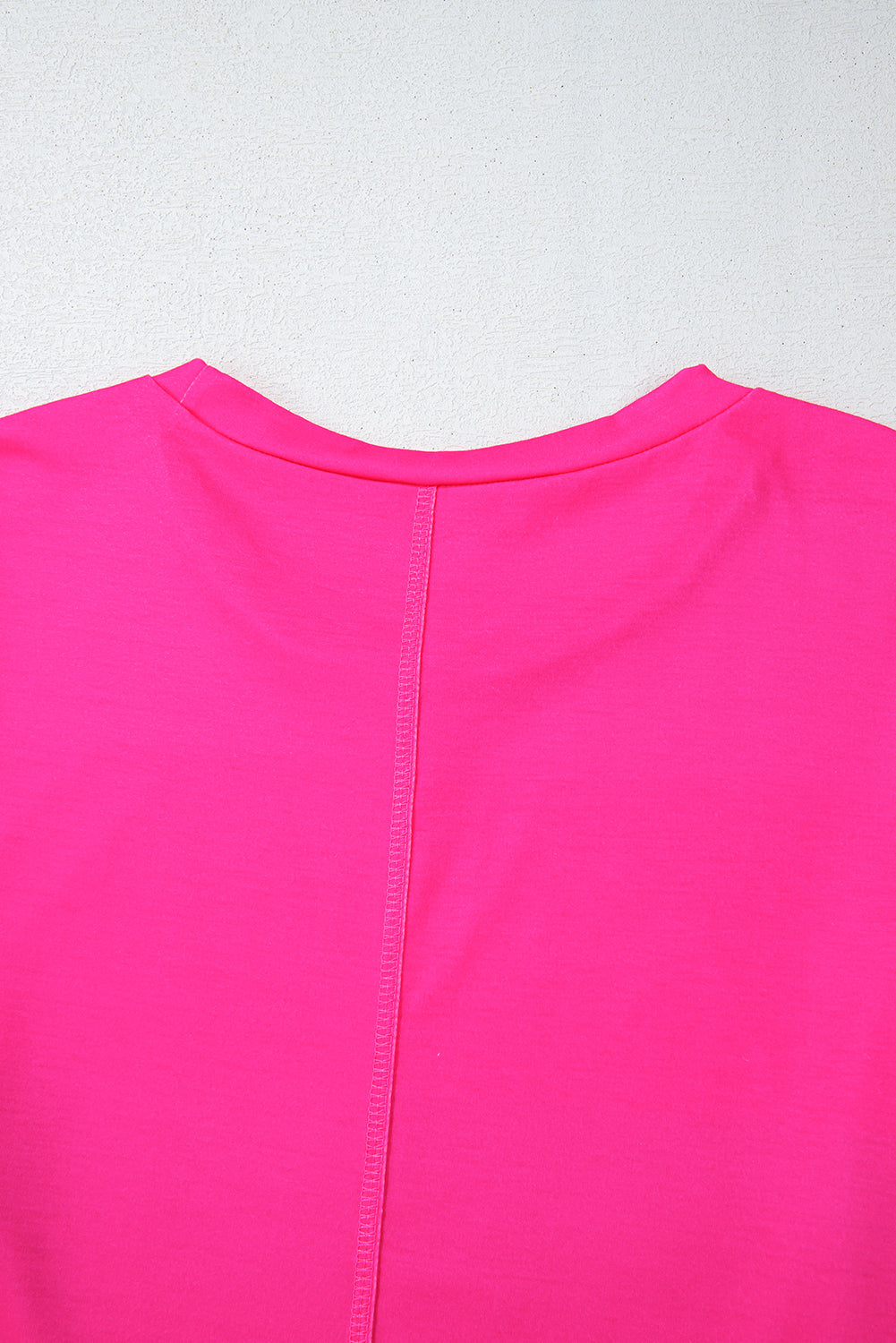 Light Blue Colorblock Drop Sleeve Round Neck Top